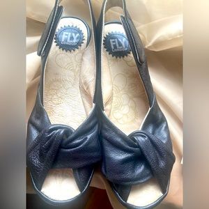 FLY LONDON wedge sandal with velcro closure